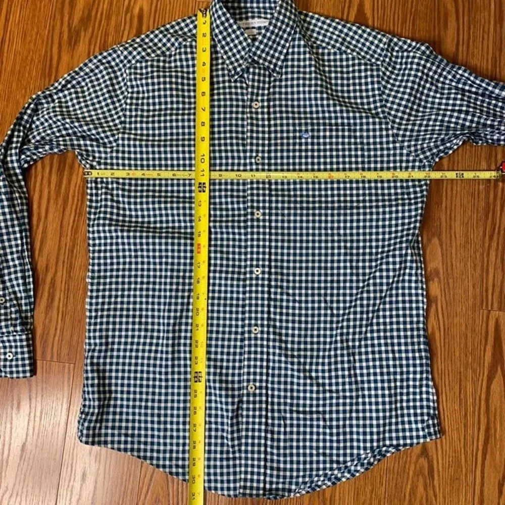 Southern Tide Mens Medium Checkered‎ Button Shirt